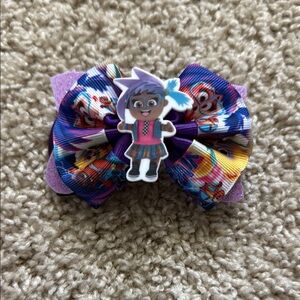 Purple and Pink Butterfly Hair Bow Accessory